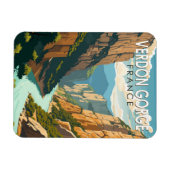 ベルドンゴルジュフランストラベルアートヴィンテージ マグネット (横)