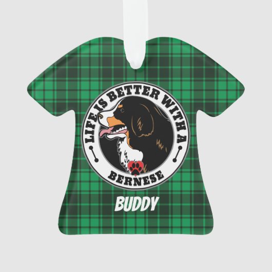 ベルナパーソナライズされたー人の方がベルン人の方が生活が好い オーナメント (裏面)