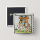 ベルナルディノde Sahagun著フィレンツェのCodex 缶バッジ (正面&裏面)