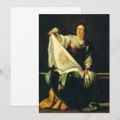 ベルナルド・ストロッツィによる聖ベロニカ サンキューカード (正面/裏面)