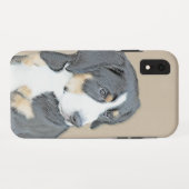 ベルナーゼンネンハウンドの子犬の絵画 - オリジナルアート Case-Mate iPhoneケース (裏面(横))
