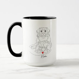 ベルナーゼンネンハウンド+ハートラインアート マグカップ