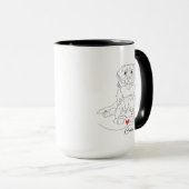ベルナーゼンネンハウンド+ハートラインアート マグカップ (正面右)