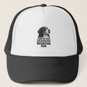 ベルナーゼン・マウンテン・ドッグ ビンテージ風彫刻Tシャツ デザイン キャップ