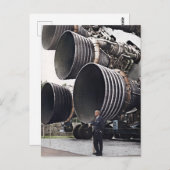 ベルナー・フォン・ブラウンとサターンV ポストカード (正面/裏面)