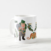 ベルニッケル漫画のパーソナライズされたクリスマス コーヒーマグカップ (正面左)