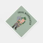 ベルニッケル漫画のパーソナライズされたクリスマス スタンダードランチョンナプキン (角)