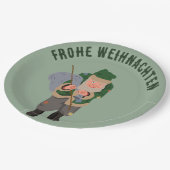 ベルニッケル漫画のパーソナライズされたクリスマス ペーパープレート (アングル)