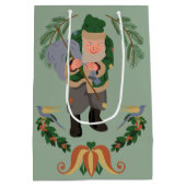 ベルニッケル漫画のパーソナライズされたクリスマス ミディアムペーパーバッグ (裏面)