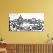 ベルニニのオリジナル計画は聖ペテロ広場 キャンバスプリント (インサイチュ (リビング))