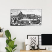 ベルニニのオリジナル計画は聖ペテロ広場 ポスター (ホームオフィス)