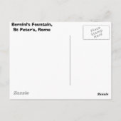 ベルニニ・バチカン噴水 ポストカード (裏面)
