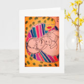 ベルニーの研摩機の挨拶状(ブランク) カード (黄色い花)