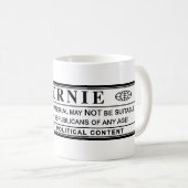 ベルニーの研摩機の警告表示 コーヒーマグカップ (正面右)