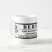 ベルニーの研摩機の警告表示 コーヒーマグカップ (正面左)