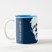 ベルニーの研摩機の"事後考察は20/20のコーヒー・マグです ツートーンマグカップ (左)