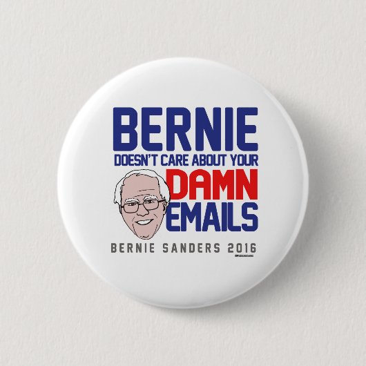ベルニーはあなたの電子メールについて気になりません 缶バッジ (正面)
