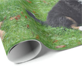 ベルニーズマウンテンドッグ子犬の写真 ラッピングペーパー (ロールコーナー)