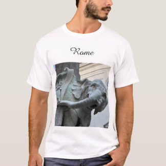 ベルニーニの象とオベリスク - ローマ イタリア Tシャツ