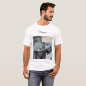 ベルニーニの象とオベリスク - ローマ イタリア Tシャツ (正面フル)