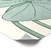 ベルヌイルウォーターリリー装飾アールヌーボー花 ポスター (角)