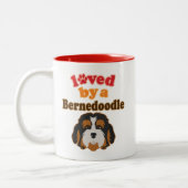 ベルヌドードル犬好きの贈り物 ツートーンマグカップ (左)