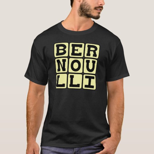ベルヌーイの定理で有名なダニエル・ベルヌーイ Tシャツ (正面)