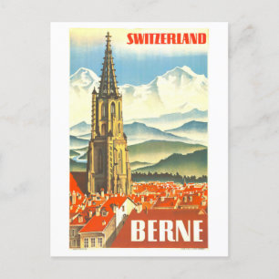 ベルヌ，スイス， Vintage Travelポスター ポストカード