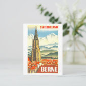 ベルヌ，スイス， Vintage Travelポスター ポストカード (スタンド正面)