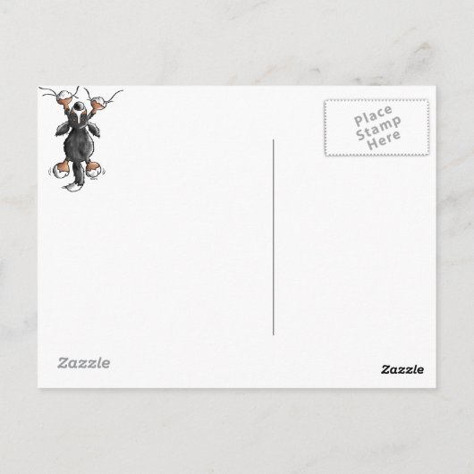 ベルネおもしろいス山犬の漫画はがき ポストカード (裏面)