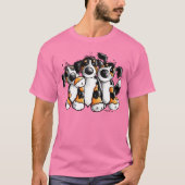 ベルネおもしろいス山犬3枚Tシャツ Tシャツ (正面)