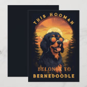 ベルネおもしろいドードルドッグの親パーソナライズされた 案内状 (正面/裏面)