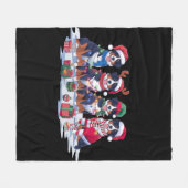 ベルネスマウンテンサンタハット〔雄ジカの〕枝角小妖精や小人クリスマス フリースブランケット (正面(横))