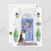 ベルネスマウンテンドッグ引越し案内葉書 ポストカード (正面/裏面)