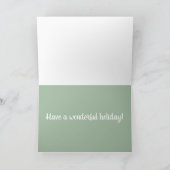 ベルネスレオンベルガーピレネー聖ベルナードクリスマス カード (内部)