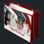 ベルネスレオンベルガー素晴らしピレネー大クリスマス ラージペーパーバッグ<br><div class="desc">ベルネーズマウンテンドッグ，レオンベルガー，ピレ素晴らしネーのクリスマス</div>