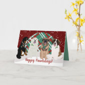 ベルネスレオンベルガー素晴らしピレネー聖ベルナール カード (黄色い花)