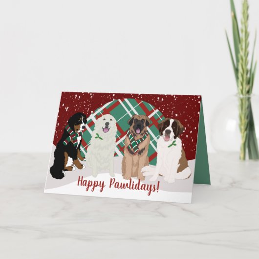 ベルネスレオンベルガー素晴らしピレネー聖ベルナール カード (正面)