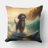 ベルネドドールビーチサーフィン絵画ズ クッション (正面)