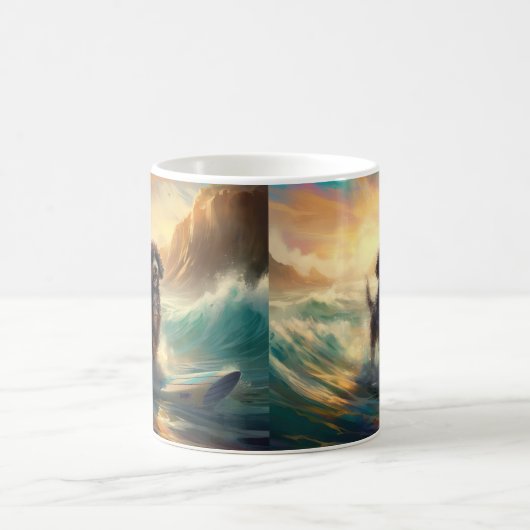 ベルネドドールビーチサーフィン絵画ズ コーヒーマグカップ (中央)