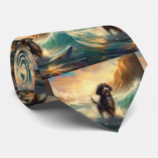 ベルネドドールビーチサーフィン絵画ズ ネクタイ (ロール)