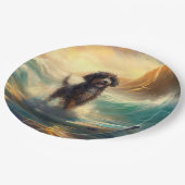 ベルネドドールビーチサーフィン絵画ズ ペーパープレート (アングル)