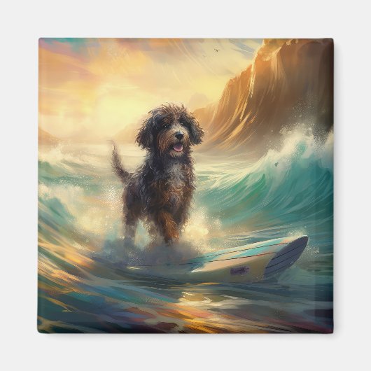 ベルネドドールビーチサーフィン絵画ズ マグネット (正面)