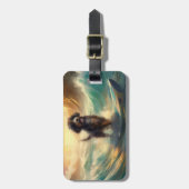 ベルネドドールビーチサーフィン絵画ズ ラゲッジタグ (正面縦)