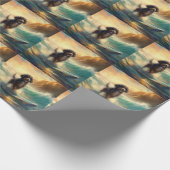 ベルネドドールビーチサーフィン絵画ズ ラッピングペーパー (角)