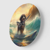 ベルネドドールビーチサーフィン絵画ズ ラージ壁時計 (傾斜)