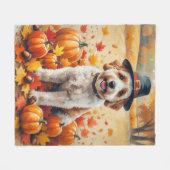 ベルネドードルイン紅葉感謝祭アート フリースブランケット (正面(横))