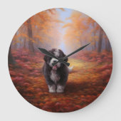 ベルネドードルイン紅葉秋インスパイア ラージ壁時計 (正面)