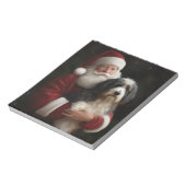 ベルネドードルウィズサンタクロースフェスティバルクリスマス ノートパッド (回転)