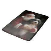 ベルネドードルウィズサンタクロースフェスティバルクリスマス バスマット (アングル)